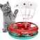Pawzone Cat Toys Cat Toys for Indoor CatsInteractive Kitten Toys Roller Tracks with Catnip Spring Pet Toy with Exercise Balls Teaser Mouse red