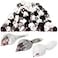 Hungdao 60 Pcs Furry Mice Interactive Catch Play Rabbit Fur Mouse Rattle Sound Rat Plush for PET Cats and Kittens 3 ColorsWhite Black Gray