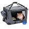 Prutapet Large Cat Carrier 24x165x165 SoftSided Portable Pet Crate for Car Traveling with Collapsible Litter Box and Bowl