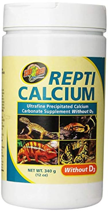 Zoo Med Repti Calcium Ultra Fine Precipitated Calcium Carbonate Reptile Supplement without Vitamin D3 12Ounce