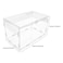 Flyan Acrylic Reptile Feeding Box 39x315x275 inch Transparent Glass Breeding Box Terrarium with 2 Pcs Straight and Curved Tweezers for Pet Insect Spider Crickets Snails Hermit Crabs Lizard