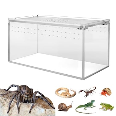 smartang Small Acrylic Tarantula Enclosure Terrarium with Magnetic Button8 4 4inch Thicken Isopod EnclosureSpider CageTerrarium for ReptilesLizardJuvenile Tarantulas