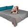 Ameritex Pet Bed Blanket Reversible 100 Waterproof Velvet Super Soft for Sofa and Bed 52x82 Inches Light GreyGrey