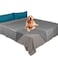 Ameritex Pet Bed Blanket Reversible 100 Waterproof Velvet Super Soft for Sofa and Bed 82x82 Inches Light GreyGrey