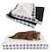 PETMAKER Dog Bed Replacement Cover Medium Pet Duvet with Sherpa Top NonSlip Bottom Dog Bed Washable Removable Cover by BrownBlue Plaid