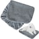 Moonsea Dog Bed Covers Soft Plush Replacement Washable Waterproof Pet Mattress Bed Liner Grey 44x35 Inches for DogCat Cover Only