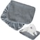 Moonsea Dog Bed Covers Soft Plush Replacement Washable Waterproof Pet Mattress Bed Liner Grey 44x35 Inches for DogCat Cover Only