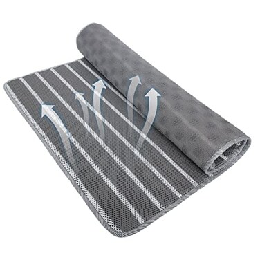 REEZEIVI Breathable Dog Crate mat with AntiSlip Bottom3D air mesh Pet Crate padNonstuffy Dog Sleeping Bedpet mat Machine Washable Pet Mat for Sleeping 48x30