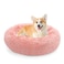 NOYAL Calming Donut Dog Bed for Small to Medium Dogs Cats Plush Faux Fur AntiAnxiety Pet Bed with Machine Washable Cover NonSlip Base