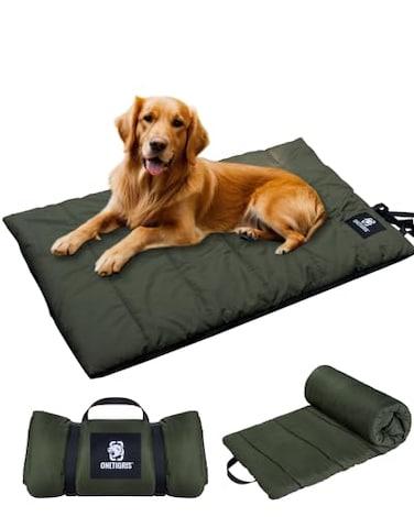 ONETIGRIS Large Dog Bed Washable Matteress Anti Slip Cushion for Pets Sleeping 36ft by 22ft WaterResistant Pet Bed for Indoor OutdoorGreen