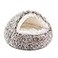 NOYAL Round Hooded Donut Dog Bed for Small Medium Pets Plush Fluffy AntiAnxiety Cat Cave Bed with Cover