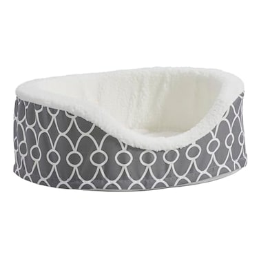 MidWest Homes for Pets Orthoperdic EggCrate Nesting Pet Bed w Teflon Fabric Protector Small Gray