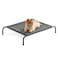 Bedsure Outdoor Elevated Dog Bed Large Sized Dog Portable Indoor Outdoor Cooling Raised Cot Pet Hammock Bed with SkidResistant Feet Frame with Breathable Mesh Grey 34 inches
