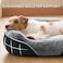 Bedsure Washable Dog Bed Small Medium Size Dog Rectangle Fluffy Plush Pet Bed Puppy Bed Comfy Corduroy Fleece and Nonskid Bottom25x21x7inchesSuitable for Pet Up to 20lbsGrey