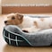 Bedsure Washable Dog Bed Small Medium Size Dog Rectangle Fluffy Plush Pet Bed Puppy Bed Comfy Corduroy Fleece and Nonskid Bottom25x21x7inchesSuitable for Pet Up to 20lbsGrey