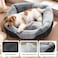 Bedsure Washable Dog Bed Small Medium Size Dog Rectangle Fluffy Plush Pet Bed Puppy Bed Comfy Corduroy Fleece and Nonskid Bottom25x21x7inchesSuitable for Pet Up to 20lbsGrey