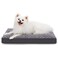 KSIIA Dog Crate Bed Waterproof Dog Bed for Medium Pets Rose Velvet Soft Fluffy Washable with Removable Cover AntiSlip Bottom 29 x 18 Inch Gray
