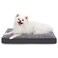 KSIIA Dog Crate Bed Waterproof Dog Bed for Medium Pets Rose Velvet Soft Fluffy Washable with Removable Cover AntiSlip Bottom 29 x 18 Inch Gray