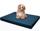 Dogbed4less Memory Foam Platform Dog Bed Crate Mattress for Orthopedic Joint Relief with Waterproof Removable Cover Large 42X28X3 Pacific Blue