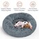 Petloox Donut Dog Bed Premium Comfort for Anxiety Relief Fluffy Calming Design with UltraPlush Support Cozy Round Dog Bed with Super Soft Circle Style Dark Grey Medium