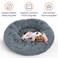 Petloox Donut Dog Bed Premium Comfort for Anxiety Relief Fluffy Calming Design with UltraPlush Support Cozy Round Dog Bed with Super Soft Circle Style Dark Grey Medium