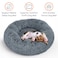 Petloox Donut Dog Bed Premium Comfort for Anxiety Relief Fluffy Calming Design with UltraPlush Support Cozy Round Dog Bed with Super Soft Circle Style Dark Grey Small