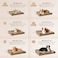 EHEYCIGA Orthopedic Dog Bed Medium Size Dogs Memory Foam Dog Bed with Washable Removable Cover Waterproof Pet Sofa Couch for Crate with Nonskid Bottom 30x20x6 Camel