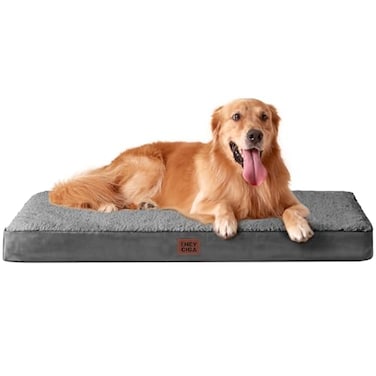 EHEYCIGA Orthopedic XL Dog Beds for Extra Large Dogs with Removable Washable Cover Grey 44x32