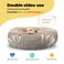 HACHIKITTY Dog Bed Orthopedic Round XLarge Taupe 30x24x16in for Medium Large Dogs Cats Cooling Warming Polyester Hypoallergenic