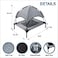Hooyeatlin Small Elevated Dog Bed with Canopy Upgraded 30IN Outdoor Raised Dog Cot Bed with Removable Shade Tent Pet Cot GrayS Size