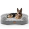 iweepet Fluffy Calming Jumbo Orthopedic Dog Beds for Extra Large Dogs Supportive Dog Sofa Bed with 37 inch 28D EggCrate Foam Removable Washable Plush Cover Waterproof Lining 48Grey