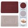 JoicyCo Dog Bed Soft Dog Crate Bed Pad Mat 36 in Non Slip Bottom Washable Beds for Medium and Large Dogs Pet Bed Mattress Kennel Pad Dark Red