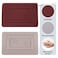 JoicyCo Dog Bed Soft Dog Crate Bed Pad Mat 36 in Non Slip Bottom Washable Beds for Medium and Large Dogs Pet Bed Mattress Kennel Pad Dark Red