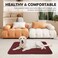 JoicyCo Dog Bed Soft Dog Crate Bed Pad Mat 36 in Non Slip Bottom Washable Beds for Medium and Large Dogs Pet Bed Mattress Kennel Pad Dark Red