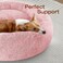 JOLLYVOGUE Dog Cat Bed Calming AntiAnxiety Pet Bed for Small Dogs Fluffy Donut Cushion for Small and Medium Pets 20