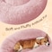 JOLLYVOGUE Dog Cat Bed Calming AntiAnxiety Pet Bed for Small Dogs Fluffy Donut Cushion for Small and Medium Pets 20