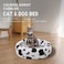 JOPOY Calming Dog Cat Bed AntiAnxiety Donut Bed M 215 215 67 Inch