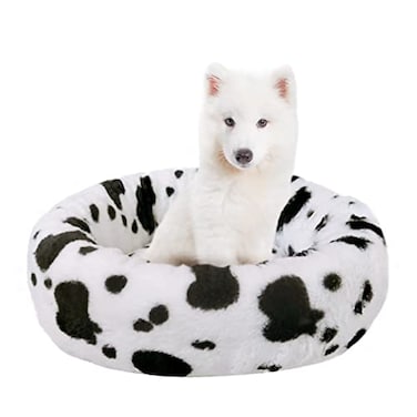 JOPOY Calming Dog Cat Bed AntiAnxiety Donut Bed M 215 215 67 Inch