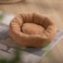 KASENTEX Dog Bed Round Dog Beds for MediumLarge Dogs Anti Slip and Machine Washable Brown 27x27 Inches