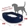 Majestic Pet 32 Inch PolyCotton Sherpa Calming Dog Bed Washable 32x18x8 inch Cozy Soft Round Donut Dog Bed with Spine for Head Support Pet Bed Medium Blue