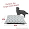Majestic Pet Rectangular Dog Bed Washable Non Slip Comfy Super Value Pillow Bed Large Breed 46 x 35 inches Trellis Gray