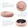 SAVFOX 30 inches Calming Donut Dog Bed 3X Durable Plush Faux Fur Machine Washable NonSlip Fits up to 45 lbs Pink
