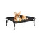 Veehoo Cooling Elevated Dog Bed Raised Pet Cot with Guardrail Slope Headrest Durable Breathable Teslin Mesh NonSlip Feet Washable Dog Couch Bed for Indoor Outdoor Medium 395 x 28 Black