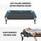 Veehoo Cooling Elevated Dog Bed Raised Pet Cot with Guardrail Slope Headrest Durable Breathable Teslin Mesh NonSlip Feet Washable Dog Couch Bed for Indoor Outdoor Medium 395 x 28 Black