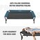 Veehoo Cooling Elevated Dog Bed Raised Pet Cot with Guardrail Slope Headrest Durable Breathable Teslin Mesh NonSlip Feet Washable Dog Couch Bed for Indoor Outdoor Medium 395 x 28 Black