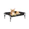 Veehoo Cooling Elevated Dog Bed Raised Pet Cot with Guardrail Slope Headrest Durable Breathable Teslin Mesh NonSlip Feet Washable Dog Couch Bed for Indoor Outdoor Medium 395 x 28 Black