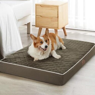 WNPETHOME Orthopedic XL Dog Beds Large Sized Dog Waterproof Extra Large Dogs Bed with Removable Washable Cover MultiNeedle Quilting Dogs Crate Bed