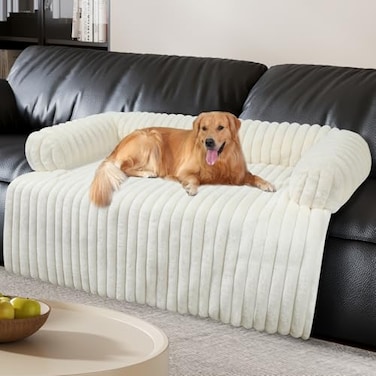 Wn's Day Wns Day Luxurious Dog Couch Bed Washable Calming Dog Couch Cover Removable Couch Protector for Dogs Waterproof Sofa Bed Pet Bed Mats for Couch Pet Couch Covers for SofaWhite XXL