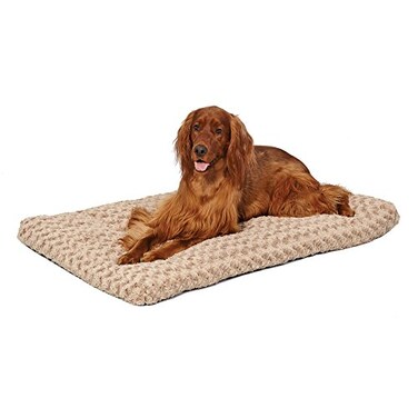 MidWest Homes for Pets Large QuietTime Deluxe Mocha Ombr Swirl Plush Pet Bed Machine Washable NonSkid Bottom Soft Crate Mat for 42inch Crates