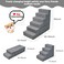 MALOROY Dog Steps for High Beds 3032 H 6Step Dog Stairs for Small Dogs 33D Foam Pet Steps for High Bed Climbing NonSlip Balanced Pet Stair Ramps for Bed Indoor Grey